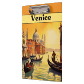 ヴィンテージ旅行ポスターヴェネツィア，イタリア クリップボード (左)