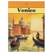 ヴィンテージ旅行ポスターヴェネツィア，イタリア クリップボード (裏面)