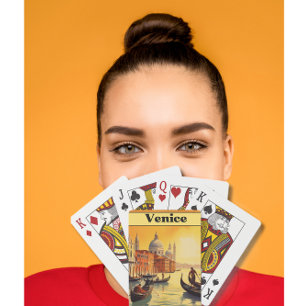 ヴィンテージ旅行ポスターヴェネツィア，イタリア トランプ