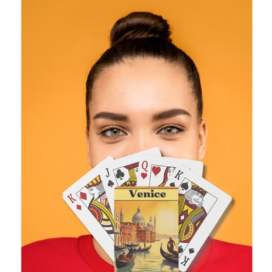 ヴィンテージ旅行ポスターヴェネツィア，イタリア トランプ