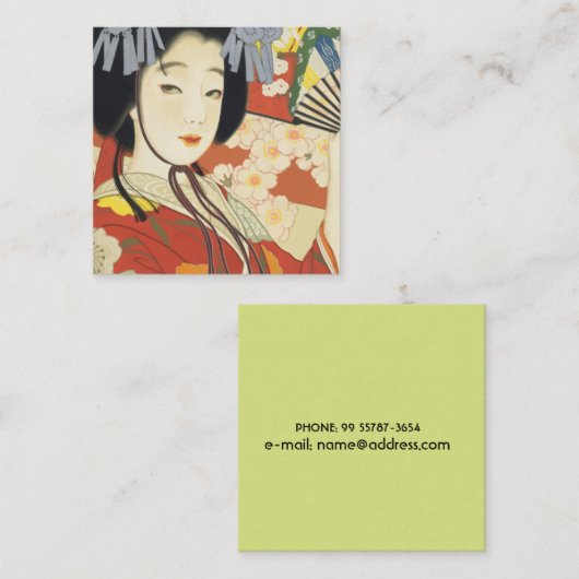 ヴィンテージ旅行ポスター大阪ジャパン スクエア名刺 (正面/裏面)