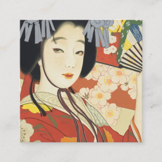 ヴィンテージ旅行ポスター大阪ジャパン スクエア名刺 (正面)