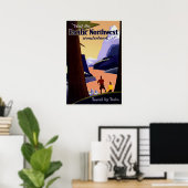 ヴィンテージ旅行ポスター太平洋北西部 ポスター (ホームオフィス)