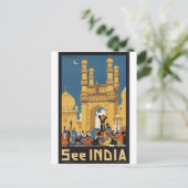 ヴィンテージ旅行ポスター広告レトロプリント ポストカード (スタンド正面)