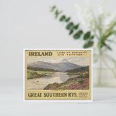 ヴィンテージ旅行ポスター広告レトロプリント ポストカード (スタンド正面)