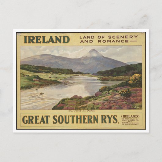 ヴィンテージ旅行ポスター広告レトロプリント ポストカード (正面)