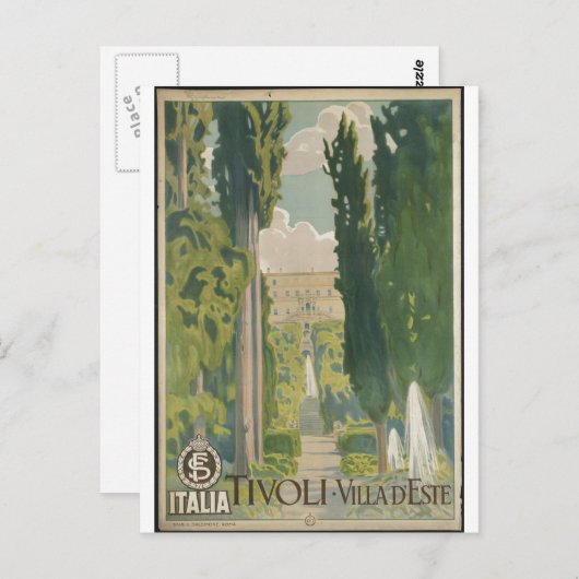 ヴィンテージ旅行ポスター広告レトロプリント ポストカード (正面/裏面)