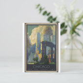 ヴィンテージ旅行ポスター広告レトロプリント ポストカード (スタンド正面)