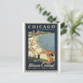 ヴィンテージ旅行ポスター広告レトロプリント ポストカード (スタンド正面)