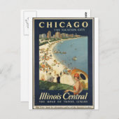 ヴィンテージ旅行ポスター広告レトロプリント ポストカード (正面/裏面)