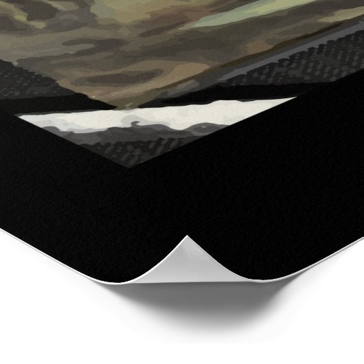 ヴィンテージ旅行ポスター美しい日本の自然馬 ポスター (角)