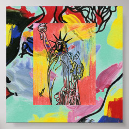ヴィンテージ旅行ポスター自由の女神NYCプリント ポスター