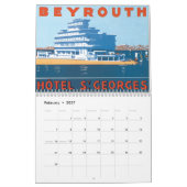 ヴィンテージ旅行ポスター芸術 カレンダー (2月 2027)