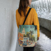 ヴィンテージ旅行ポスター鍵西カスタマイズ トートバッグ