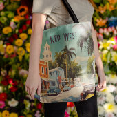 ヴィンテージ旅行ポスター鍵西カスタマイズ トートバッグ