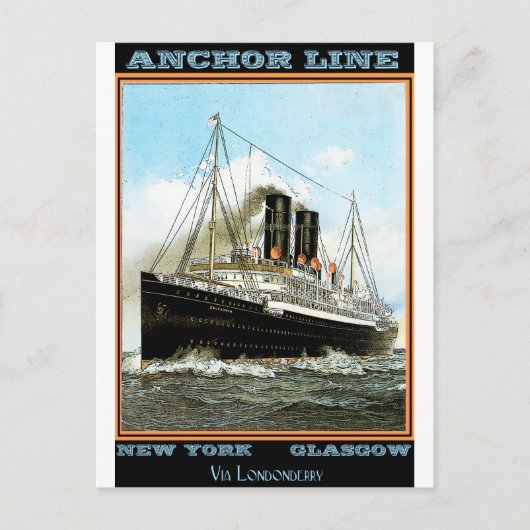 ヴィンテージ旅行ポスター:いかりライン ポストカード (正面)