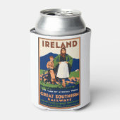 ヴィンテージ旅行ポスター – アイルランド 缶クーラー (缶正面)