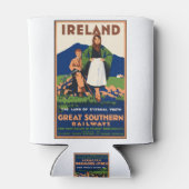 ヴィンテージ旅行ポスター – アイルランド 缶クーラー (裏面)