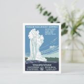 ヴィンテージ旅行ポスター、イエローストーン ポストカード (スタンド正面)