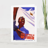 ヴィンテージ旅行ポスター-イタリアンなアルプスのスキー カード (正面)