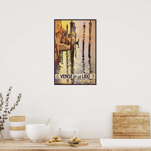 ヴィンテージ旅行ポスター – イタリア・ヴェネツィア ポスター (キッチン)