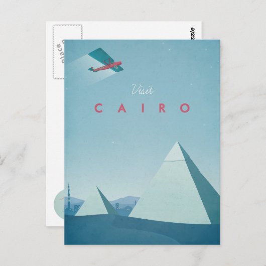 ヴィンテージ旅行ポスター – カイロ – アートポストカード ポストカード (正面/裏面)