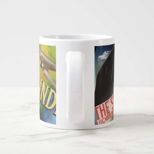 ヴィンテージ旅行ポスター ジャンボコーヒーマグカップ (裏面)