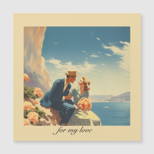 ヴィンテージ旅行ポスター、バレンタインのカスタマイズ (正面)