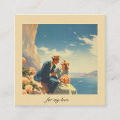 ヴィンテージ旅行ポスター、バレンタインのカスタマイズ エンクロージャーカード (正面)