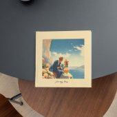 ヴィンテージ旅行ポスター、バレンタインのカスタマイズ エンクロージャーカード