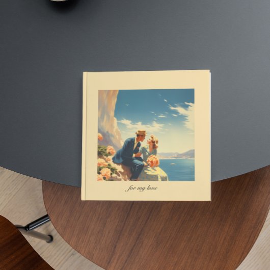 ヴィンテージ旅行ポスター、バレンタインのカスタマイズ エンクロージャーカード