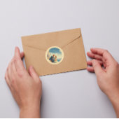 ヴィンテージ旅行ポスター、バレンタインのカスタマイズ ラウンドシール