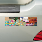 ヴィンテージ旅行ポスター バンパーステッカー (車上)