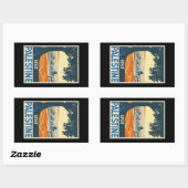 ヴィンテージ旅行ポスター – パレスチナ 長方形シール (シート)