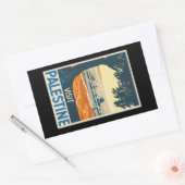 ヴィンテージ旅行ポスター – パレスチナ 長方形シール (封筒)