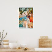 ヴィンテージ旅行ポスター – フランスニースコートダジュール ポスター (キッチン)