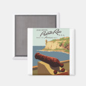 ヴィンテージ旅行ポスター – プエルトリコ マグネット (正面/裏面)