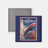 ヴィンテージ旅行ポスター マグネット (正面/裏面)