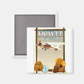 ヴィンテージ旅行ポスター マグネット (正面/裏面)