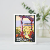 ヴィンテージ旅行ポスター、モンテカルロ ポストカード (スタンド正面)