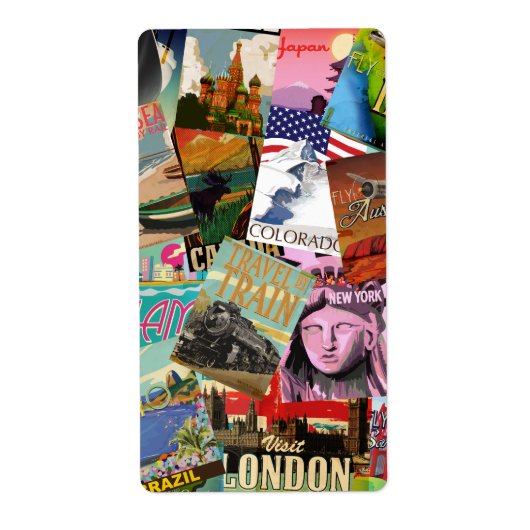 ヴィンテージ旅行ポスター ラベル (正面)