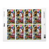 ヴィンテージ旅行ポスター ラベル (フルシート)