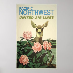 ヴィンテージ旅行ポスター-北西米国 ポスター