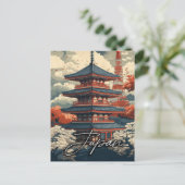 ヴィンテージ旅行ポスター:日本の魅力を探る ポストカード (スタンド正面)
