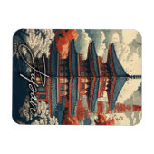 ヴィンテージ旅行ポスター：日本の魅力を探る マグネット (横)