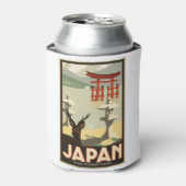 ヴィンテージ旅行ポスター – 日本の鹿 缶クーラー (缶正面)