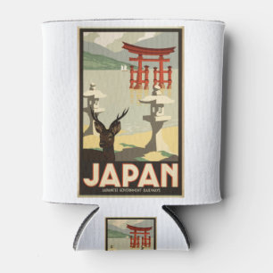 ヴィンテージ旅行ポスター – 日本の鹿 缶クーラー