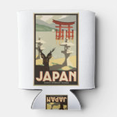 ヴィンテージ旅行ポスター – 日本の鹿 缶クーラー (裏面)