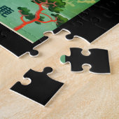 ヴィンテージ旅行ポスター-日本-1930年代ポスター ジグソーパズル (側面)