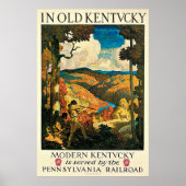 ヴィンテージ旅行ポスター、旧ケンタッキー州、NCワイエス ポスター (正面)